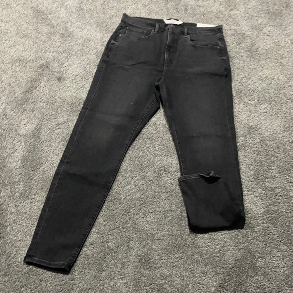 Loft black jeans high waisted skinny size 14 new with tags